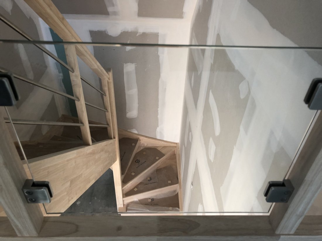 Escalier bois et inox